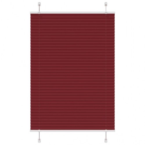 Plisségardin bordeauxrød 90×100 cm - stofbredde 89,4 cm, polyester