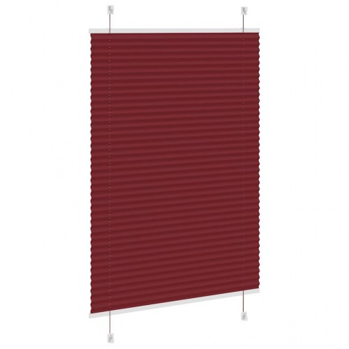 Plisségardin bordeauxrød 90×100 cm - stofbredde 89,4 cm, polyester