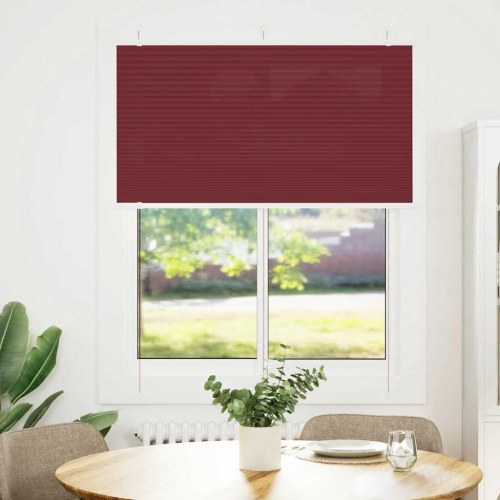 Plisségardin bordeauxrød 110×150 cm - stofbredde 109,4 cm