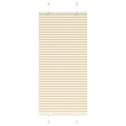 Plisségardin - cremefarvet 65×100 cm, stofbredde 64,4 cm, polyester