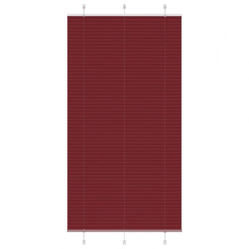 Plisségardin - bordeauxrød 110×200 cm (stofbredde 109,4 cm)