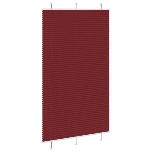 Plisségardin - bordeauxrød 120×200 cm (stofbredde 119,4 cm)