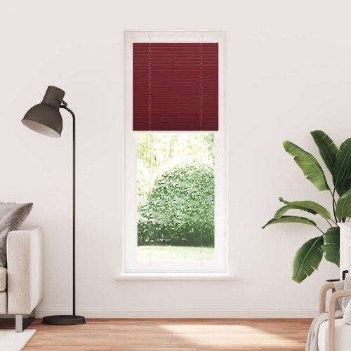 Plisségardin - bordeauxrød 80×200 cm, stofbredde 79,4 cm, polyester