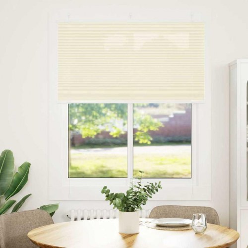 Plisségardin - creme 110×150 cm, stofbredde 109,4 cm, polyester