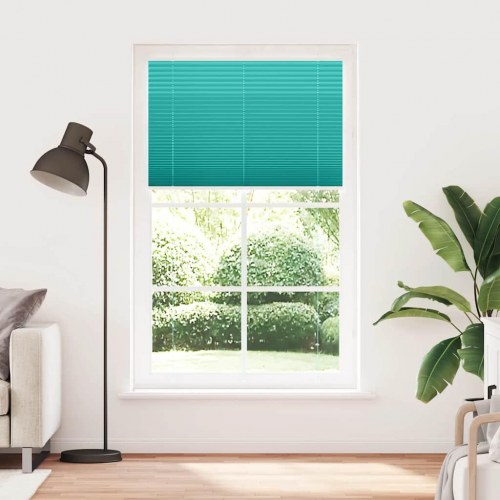 Plisségardin - petroleum grøn 120×200 cm, stofbredde 119,4 cm, polyester
