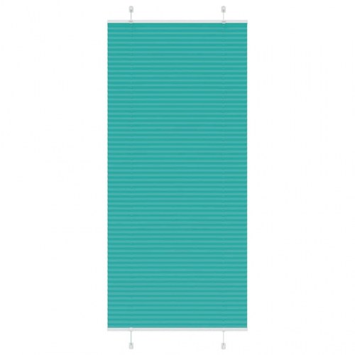 Plisségardin - petroleum grøn 85×200 cm, stofbredde 84,4 cm, polyester