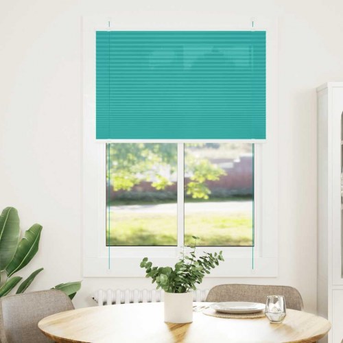 Plisségardin - petroleum grøn 90×150 cm, polyester (stofbredde 89,4 cm)