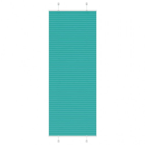 Plisségardin - petroleum grøn 75×200 cm, stofbredde 74,4 cm, polyester