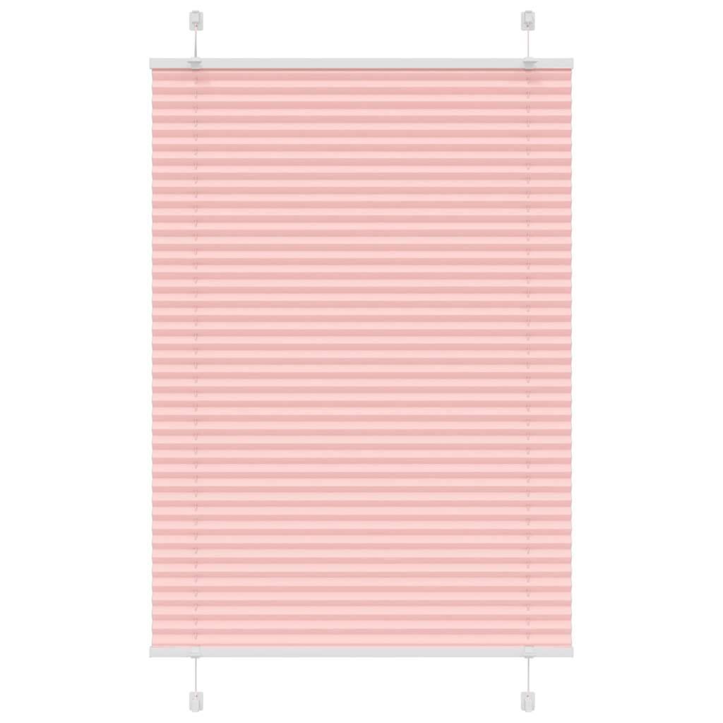 Plisségardin Lyserød 95x100 cm Stofbredde 94,4 cm Polyester