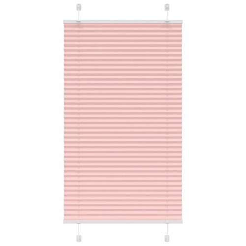 Plisségardin - lyserød 75×100 cm, stofbredde 74,4 cm, polyester