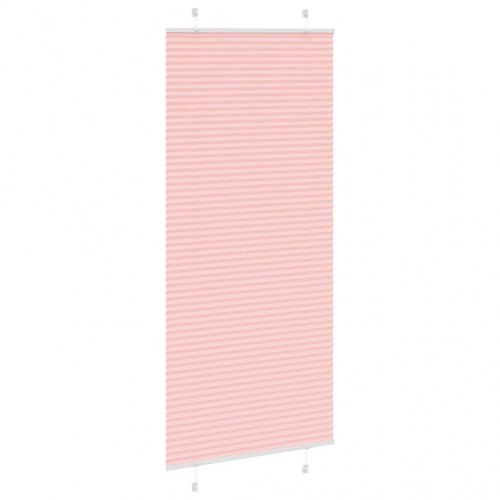 Plisségardin lyserød 95×200 cm - stofbredde 94,4 cm, polyester