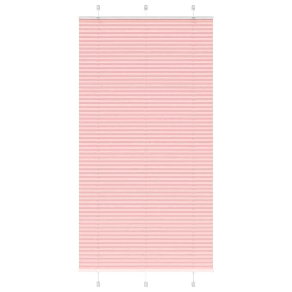 Plisségardin Lyserød 105x200 cm Stofbredde 104,4 cm Polyester