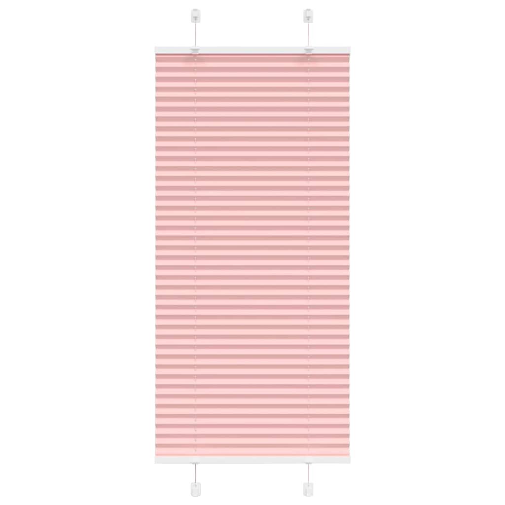 Plisségardin Lyserød 65x100 cm Stofbredde 64,4 cm Polyester