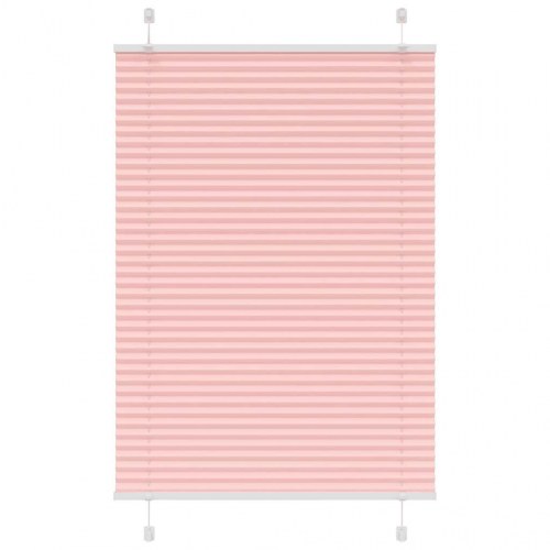 Plisségardin - lyserød 85×150 cm, stofbredde 84,4 cm, polyester