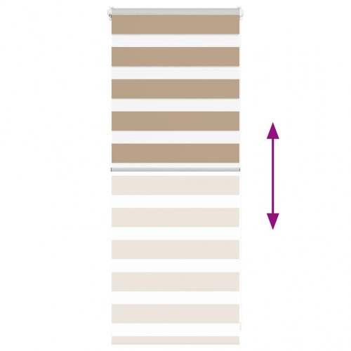 Zebragardin sandbrun 60×100 cm - stofbredde 55,9 cm, polyester