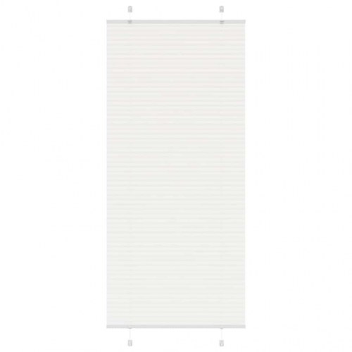 Plisségardin - hvid 90×200 cm, stofbredde 89,4 cm, polyester