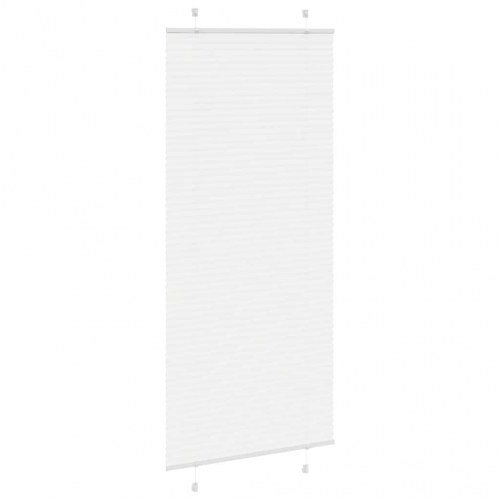 Plisségardin - hvid 90×200 cm, stofbredde 89,4 cm, polyester