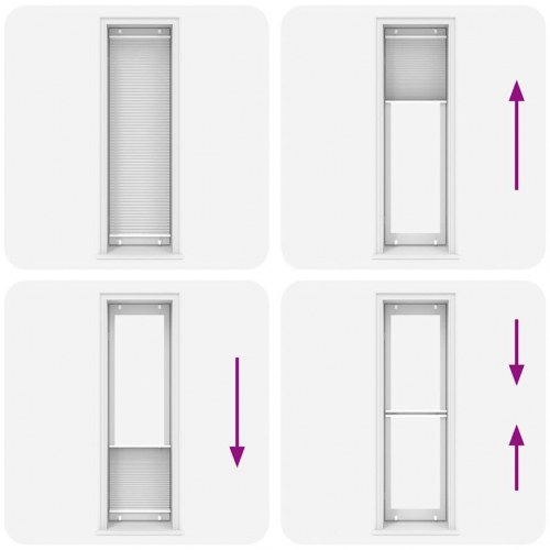 Plisségardin Hvid 55x200 cm Stofbredde 54,4 cm Polyester