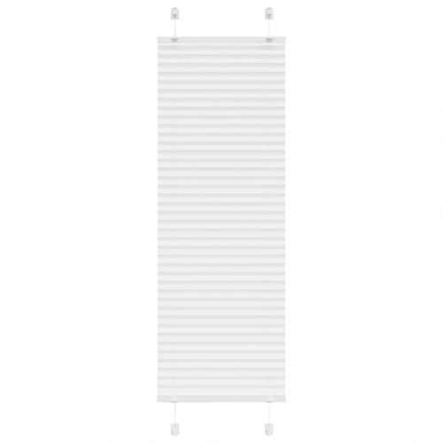 Plisségardin - hvid 50×150 cm, stofbredde 49,4 cm, polyester