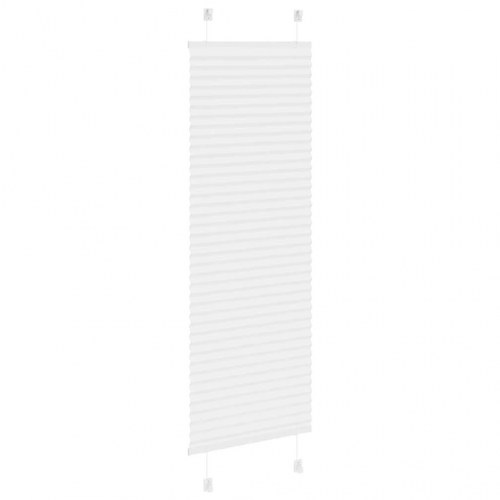 Plisségardin - hvid 50×150 cm, stofbredde 49,4 cm, polyester