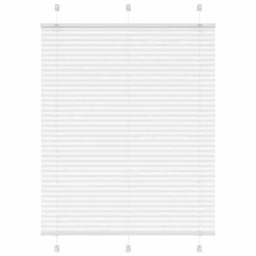 Plisségardin Hvid 105x150 cm Stofbredde 104,4 cm Polyester