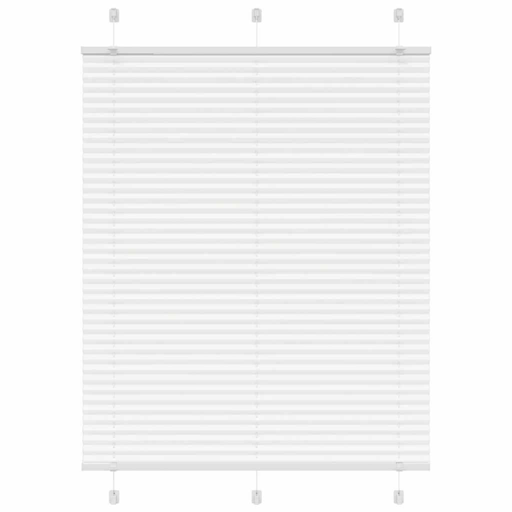 Plisségardin Hvid 105x150 cm Stofbredde 104,4 cm Polyester