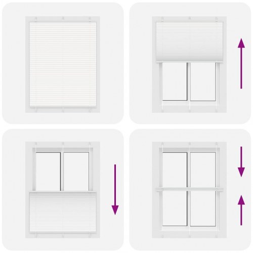 Plisségardin Hvid 105x150 cm Stofbredde 104,4 cm Polyester