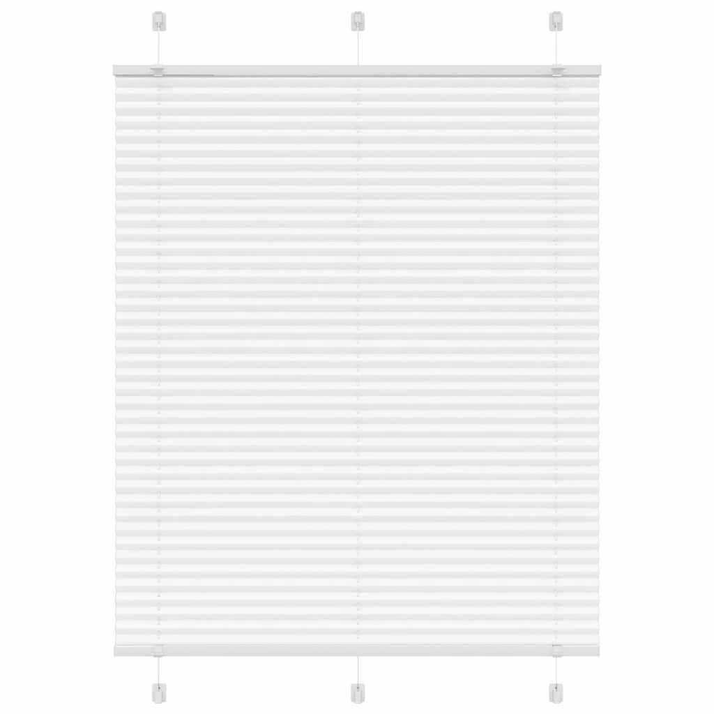 Plisségardin Hvid 105x100 cm Stofbredde 104,4 cm Polyester