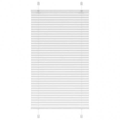 Plisségardin hvid 75×100 cm - stofbredde 74,4 cm, polyester