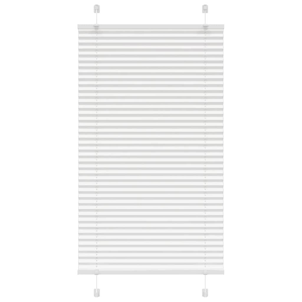 Plisségardin Hvid 75x100 cm Stofbredde 74,4 cm Polyester