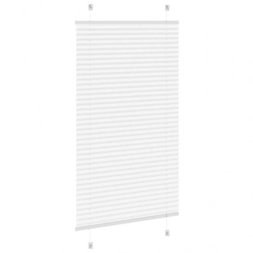 Plisségardin hvid 75×100 cm - stofbredde 74,4 cm, polyester