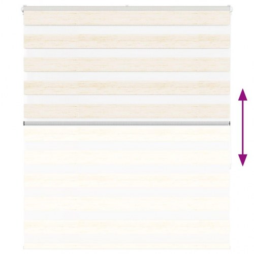 Zebragardin i polyester - marmorbeige 120×150 cm (stof 115,9 cm)
