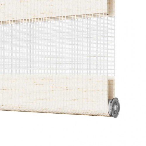 Zebragardin - marmorbeige 155×200 cm, stofbredde 150,9 cm, polyester