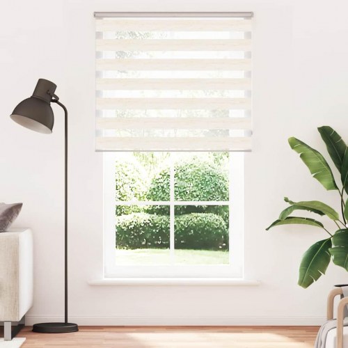 Zebragardin - marmorbeige 130×200 cm, stofbredde 125,9 cm, polyester