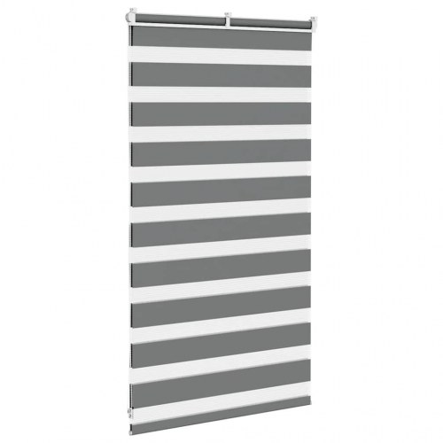 Zebragardin mørkegrå 85×100 cm - stofbredde 80,9 cm, polyester
