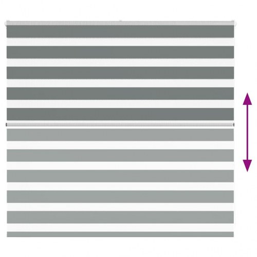 Zebragardin mørkegrå 155×100 cm - stofbredde 150,9 cm, polyester