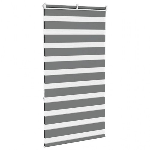 Zebragardin mørkegrå 85×150 cm - stofbredde 80,9 cm, polyester