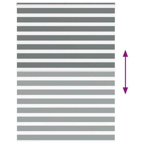 Zebragardin mørkegrå 155×200 cm - stofbredde 150,9 cm, polyester