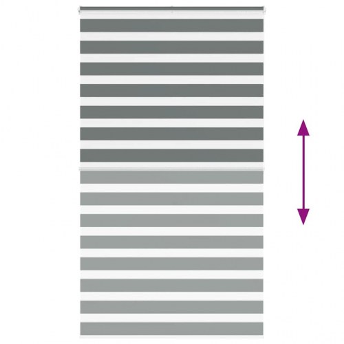 Zebragardin mørkegrå 130×200 cm - stofbredde 125,9 cm, polyester
