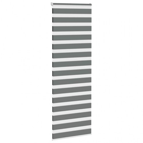 Zebragardin - mørkegrå 85×230 cm, stofbredde 80,9 cm, polyester
