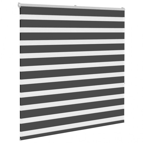 Zebragardin - sort 145×150 cm, stofbredde 140,9 cm, polyester