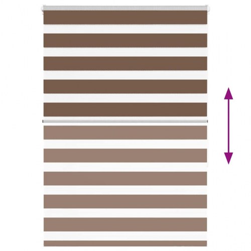 Zebragardin - brun 110×150 cm, stofbredde 105,9 cm, polyester