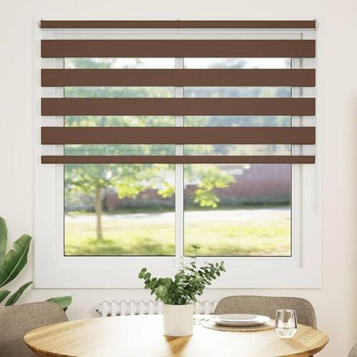 Zebragardin brun 145x150 cm stofbredde 140,9 cm polyester