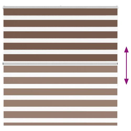 Zebragardin brun 145x150 cm stofbredde 140,9 cm polyester