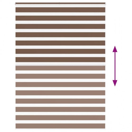 Zebragardin - brun 155×200 cm, stofbredde 150,9 cm, polyester