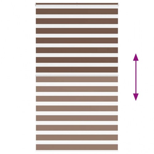 Zebragardin - brun 130×230 cm, stofbredde 125,9 cm, polyester