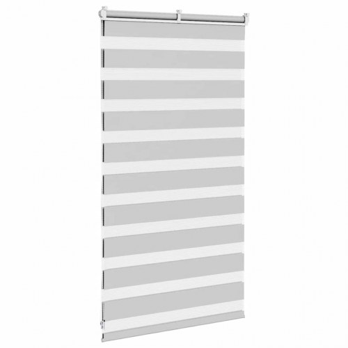 Zebragardin - lysegrå 80×100 cm, stofbredde 75,9 cm, polyester