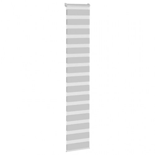 Zebragardin lysegrå 50×230 cm - stofbredde 45,9 cm, polyester