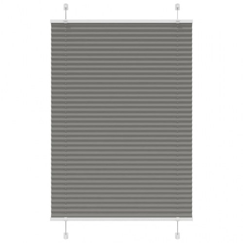 Plisségardin - antracit, 95×100 cm, stofbredde 94,4 cm, polyester