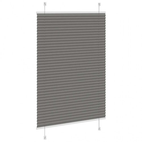 Plisségardin - antracit, 95×100 cm, stofbredde 94,4 cm, polyester
